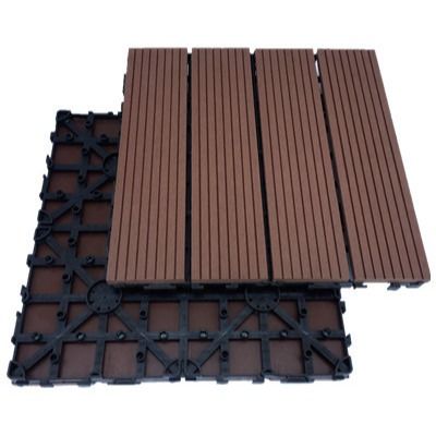 500x500mm の木製プラスチック複合 Wpc 庭のタイルのデッキ板